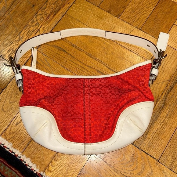 COACH - Signature Red Hobo Bag and Wristlet SET - Picture 2 of 7